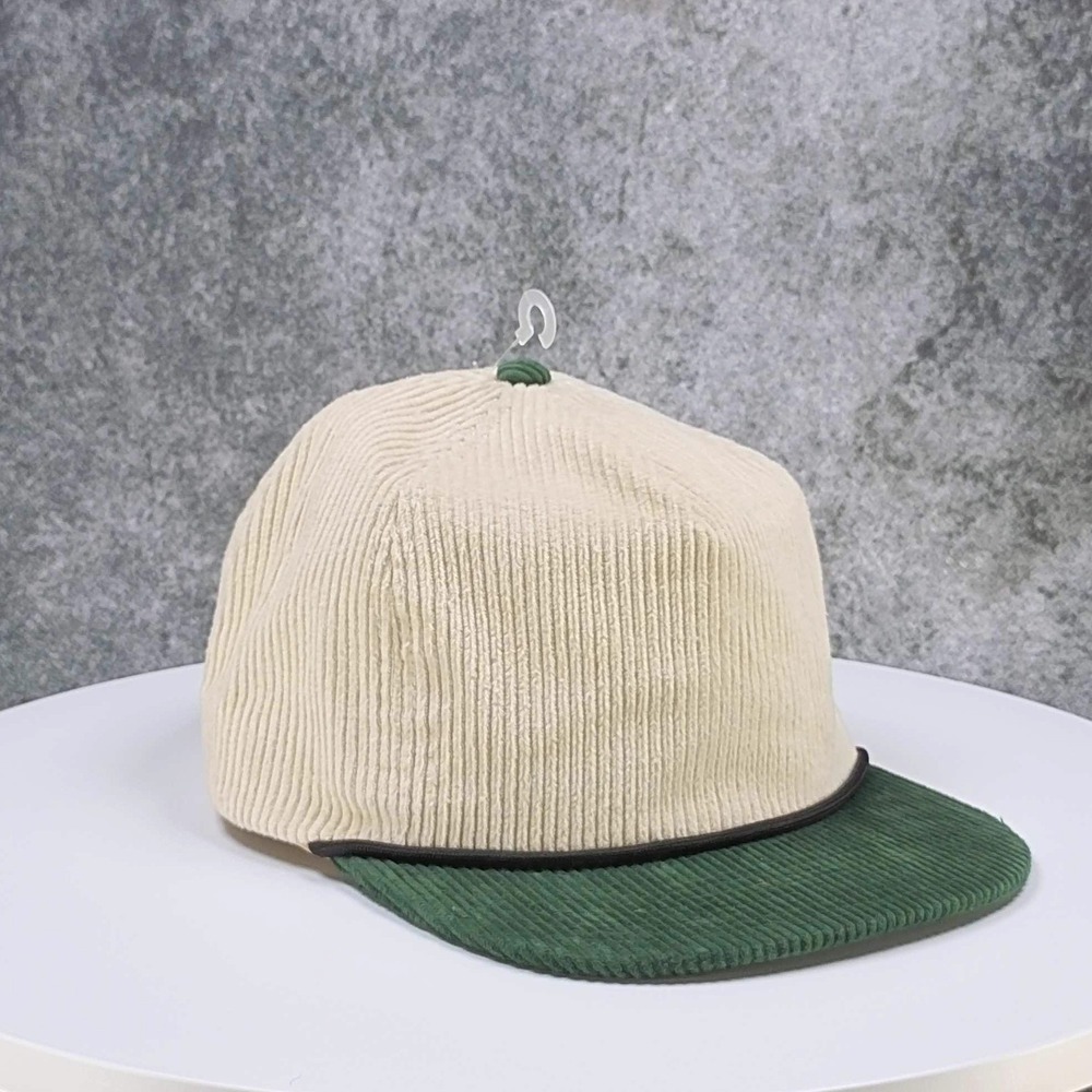 Corduroy Baseball Cap Mens Adjustable Strapback Hat Green‎ Cream Retro Style